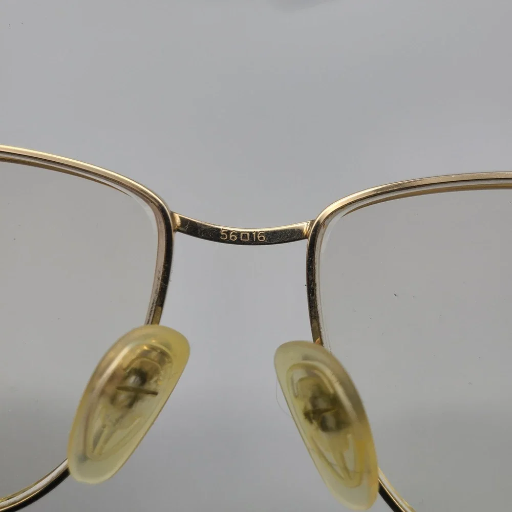 Tura Vintage Gold Green Marbled Eyeglasses Frames MOD 71 56-16 Womens